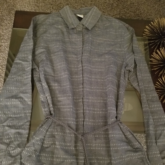 NWT Shirt Dress - Roxy Grey Diamond Pattern - Picture 2 of 8